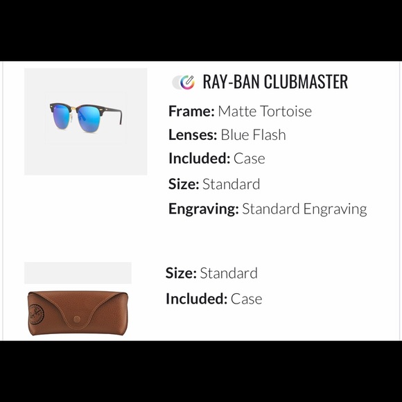 RAY-BAN Tortoise Shell Clubmaster Sunglasses - Picture 9 of 9